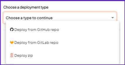 Deployment Type Selection